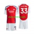 Camisola Arsenal Calafiori 33 Criança Equipamento Primeiro 2024-2025 Manga Curta